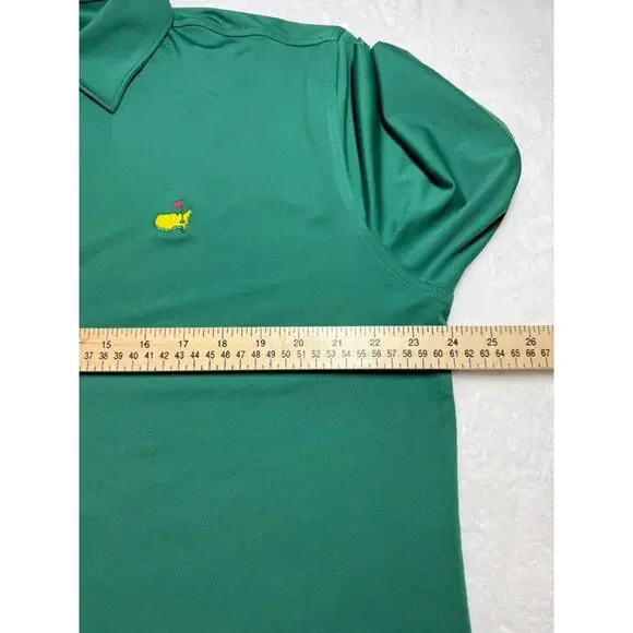 Masters Tech Polo Shirt Green Performance Golf Stretch Augusta Large - Picture 4 of 5